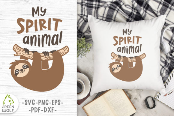 Funny Pillow Svg Design with Sloth - A Playful Graphic for Crafts and Web Use