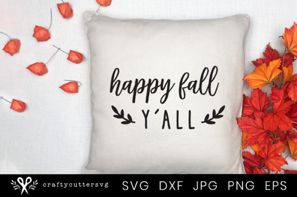 Happy Fall Y all Quote Clipart for Crafts and Graphics