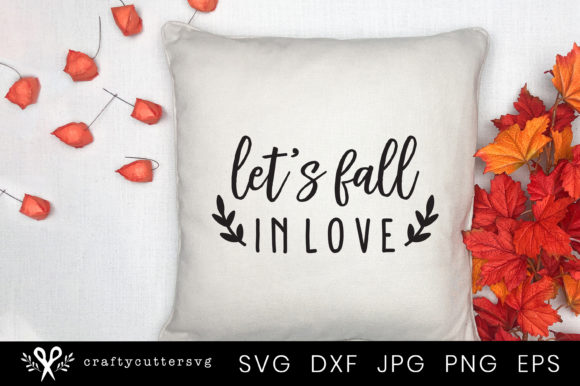 Let's Fall in Love Quote Clipart for Crafts and Graphics