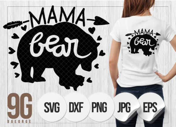 Mama Bear Graphic for Crafts and Small Business Branding